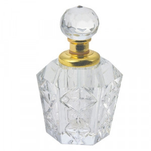 Hatszögletű parfümös üveg 4x4x7cm
