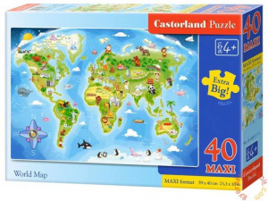 Castorland Puzzle Maxi világtérkép
