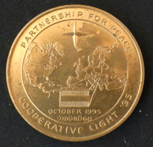 Újdörögdi Nato gyakorlat aranyozott bronz érem 1995