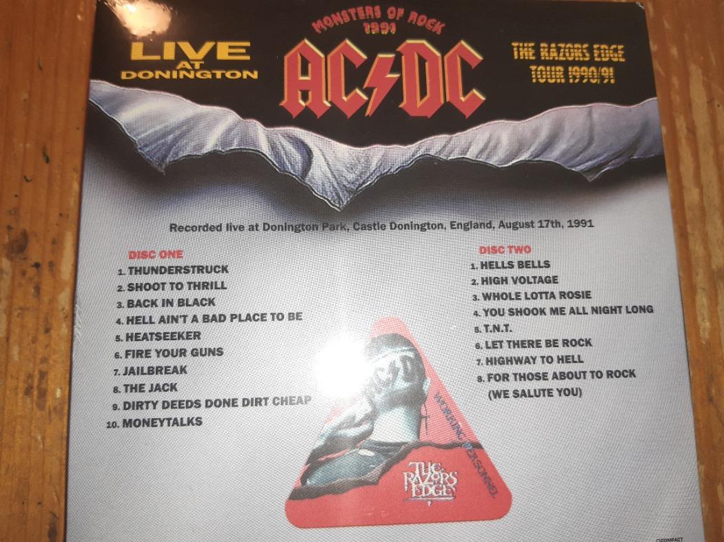 AC/DC Live at Donington The Razors Edge tour 1990/91 koncert 2CD foliás ...