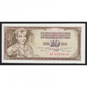 Jugoszlávia, 10 dinara 1968 UNC