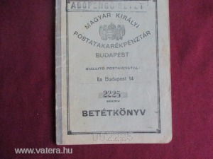 Magyar Királyi Posta Takarékpénztár Budapest betétkönyv (Budapest 14)