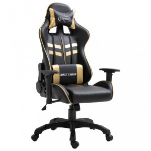 Aranyszínű műbőr gamer szék