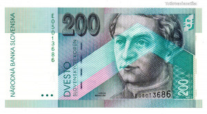 Szlovákia 200 Korona Bankjegy 1995 P37 E sorozat