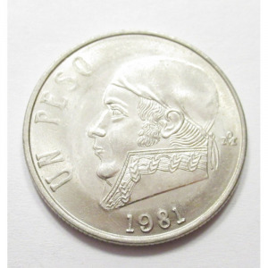 Mexikó, 1 peso 1981 aUNC+