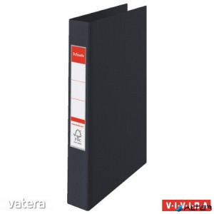 Gyűrűs könyv, 2 gyűrű, 42 mm, A4, PP, ESSELTE Standard, Vivida fekete