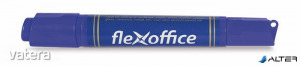 Alkoholos marker, 0,8/6,0 mm, kúpos/vágott, kétvégű, FLEXOFFICE PM04, kék