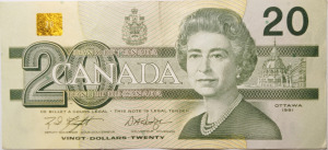 Kanada 20 dollár 2001-2003 VF 1. P-97d II. Erzsébet királynő
