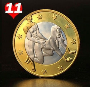 6 Sex Euro 2015 UNC Bimetál Erotikus Érme Szex Euro No.11